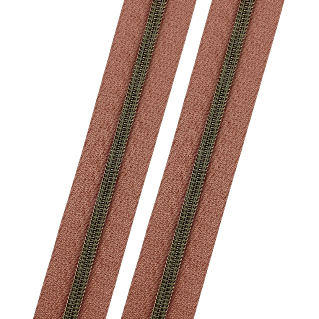 Champagne Rose - #5 Bronze Nylon Coil Zipper Tape