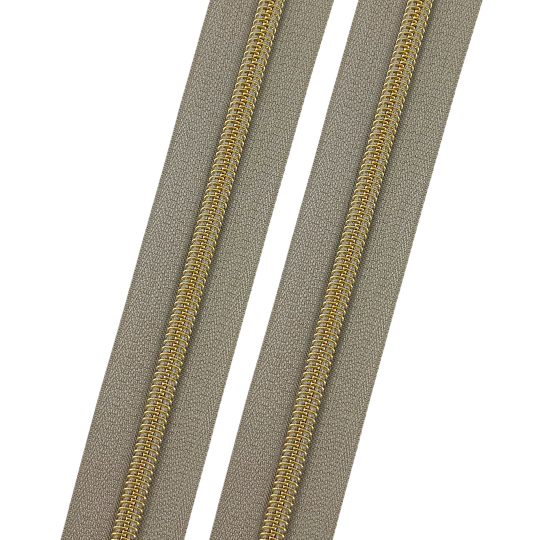 Dove - #5 Gold Nylon Coil Zipper Tape