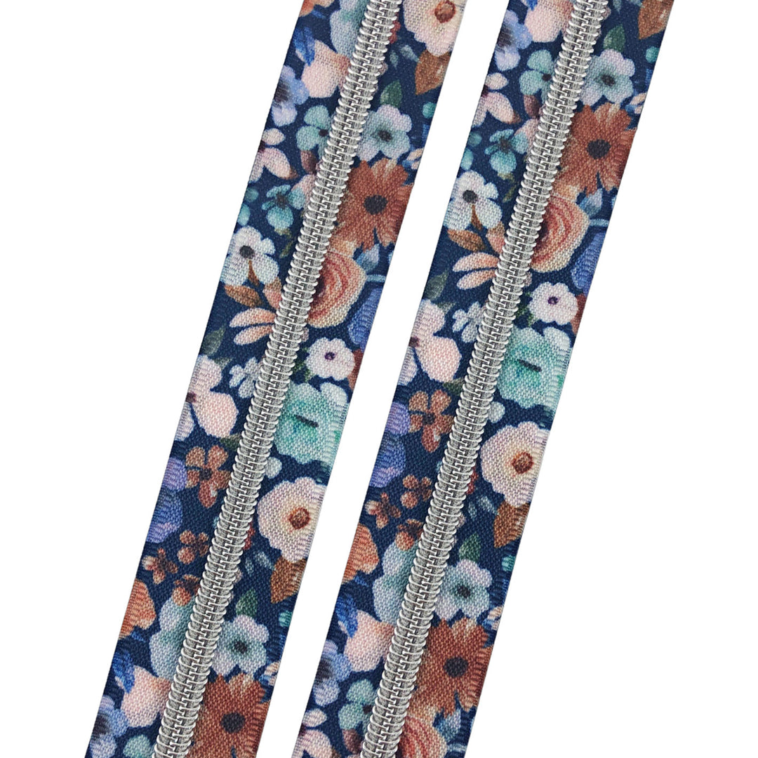 Rose to the Occasion - #5 Silver Nylon Coil Zipper Tape