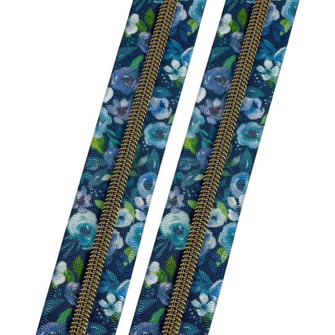 Water Poppy - #5 Bronze Nylon Coil Zipper Tape