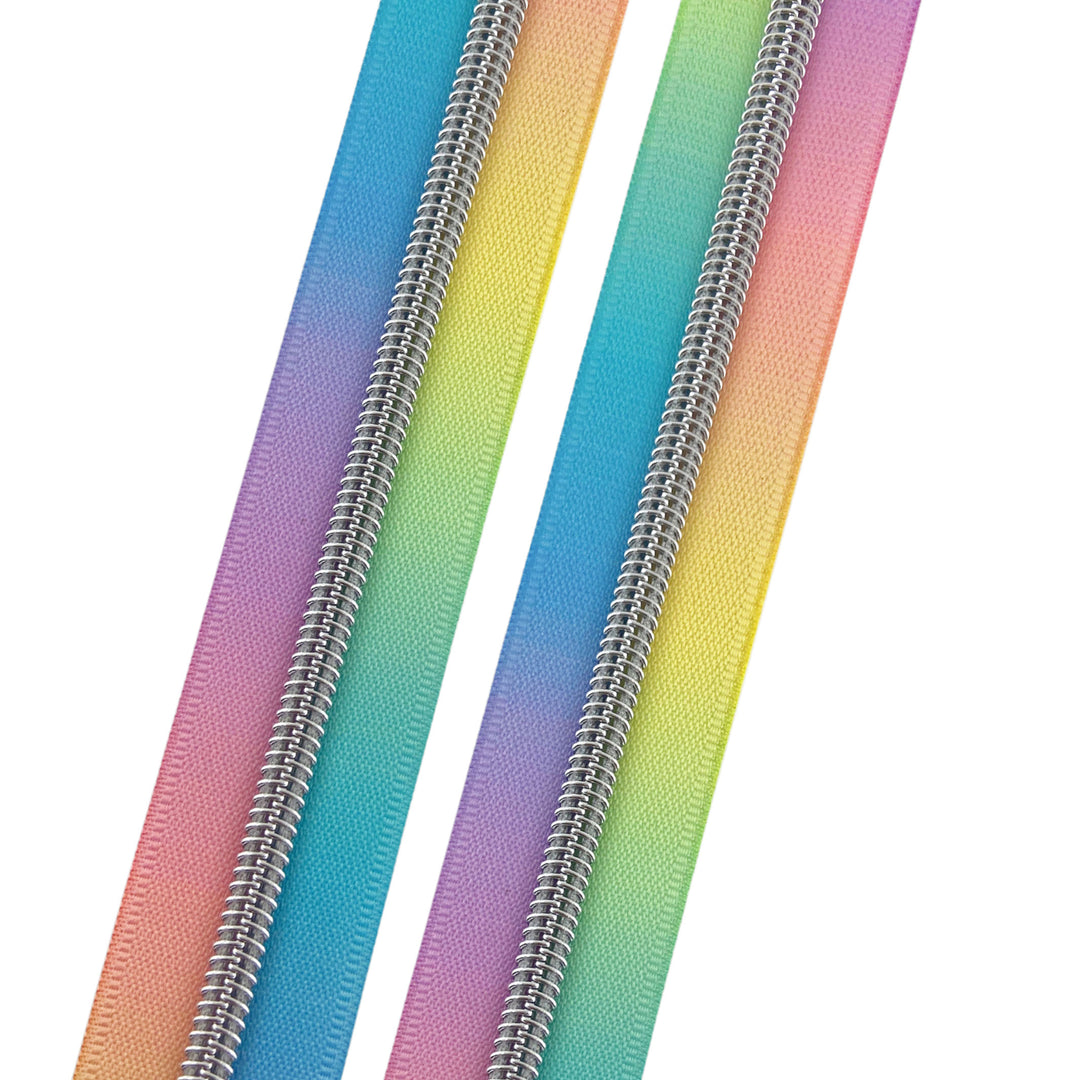Birthday Cake - #5 Silver Nylon Coil Zipper Tape