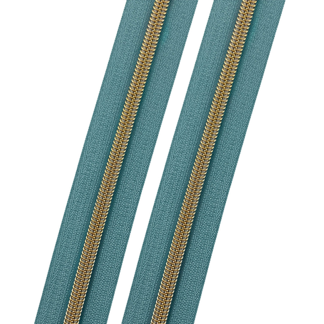 Misty Mountain - #5 Gold Nylon Coil Zipper Tape