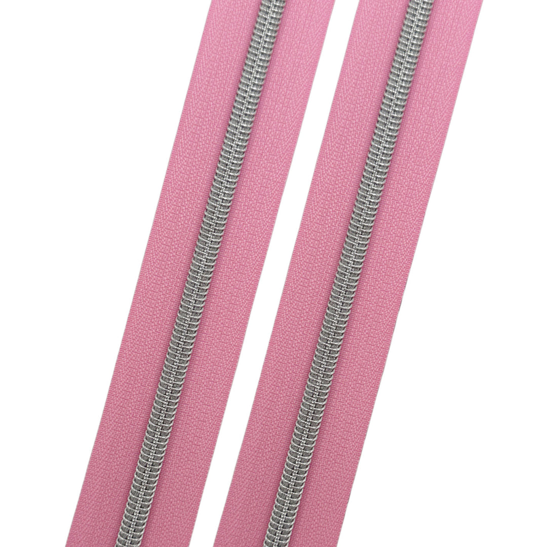Candy Floss - #5 Silver Nylon Coil Zipper Tape