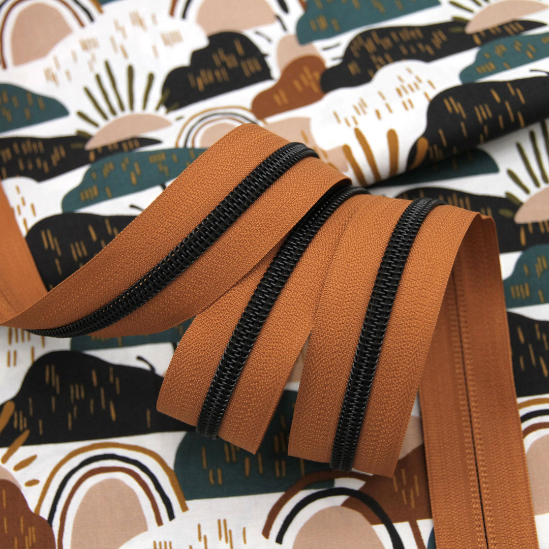 Cappuccino - #5 Black Nylon Coil Zipper Tape