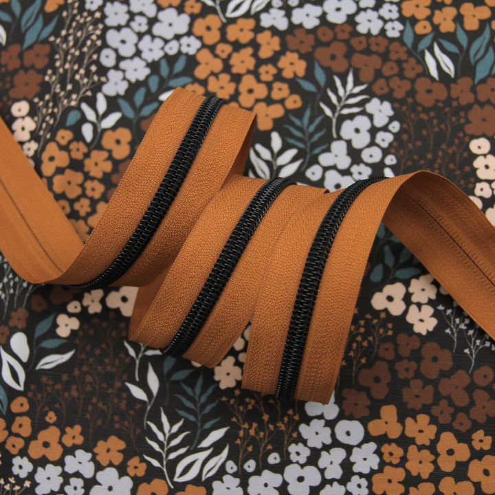 Cappuccino - #5 Black Nylon Coil Zipper Tape