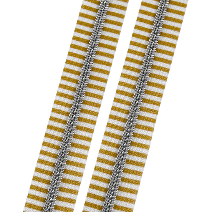 Goldenrod - #5 Silver Nylon Coil Zipper Tape