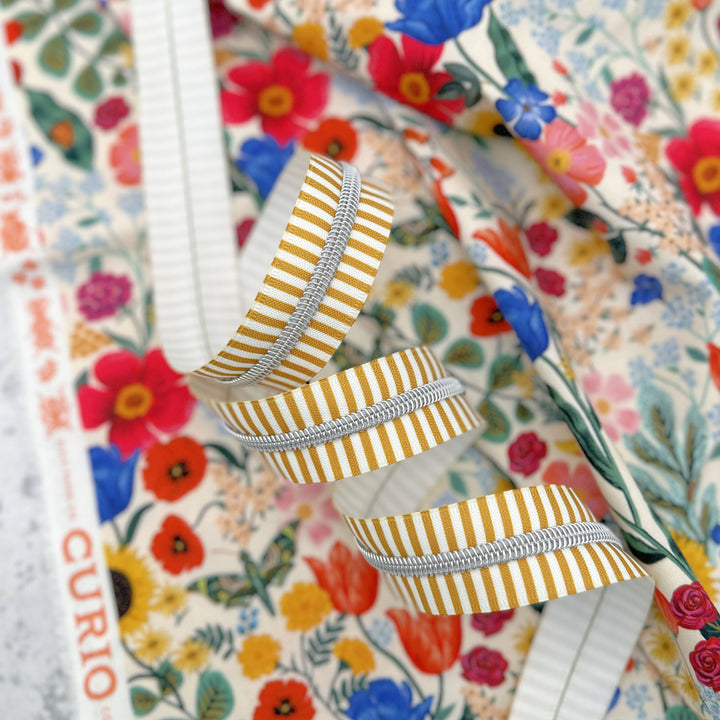 Goldenrod - #5 Silver Nylon Coil Zipper Tape