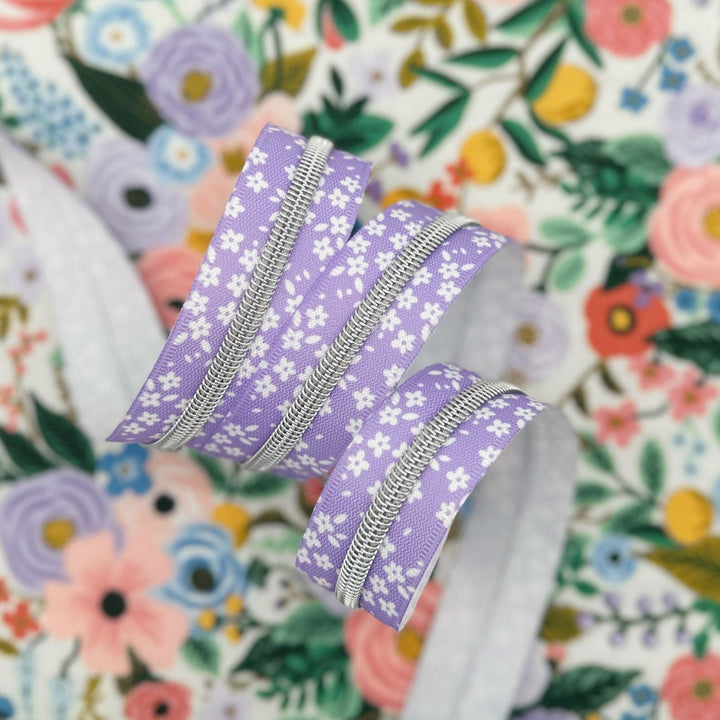 Lavender Field - #5 Silver Nylon Coil Zipper Tape