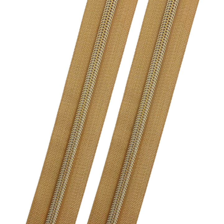 Natural - #5 Gold Nylon Coil Zipper Tape