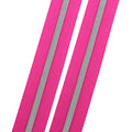Neon Pink Nostalgia - #5 Silver Nylon Coil Zipper Tape