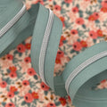 Sea Glass - #5 Silver Nylon Coil Zipper Tape