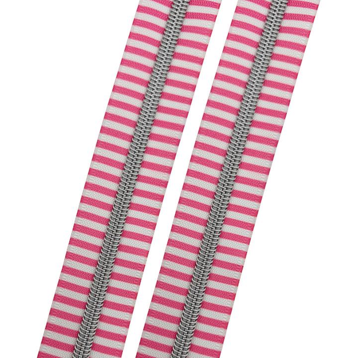 Strawberry Milkshake - #5 Silver Nylon Coil Zipper Tape