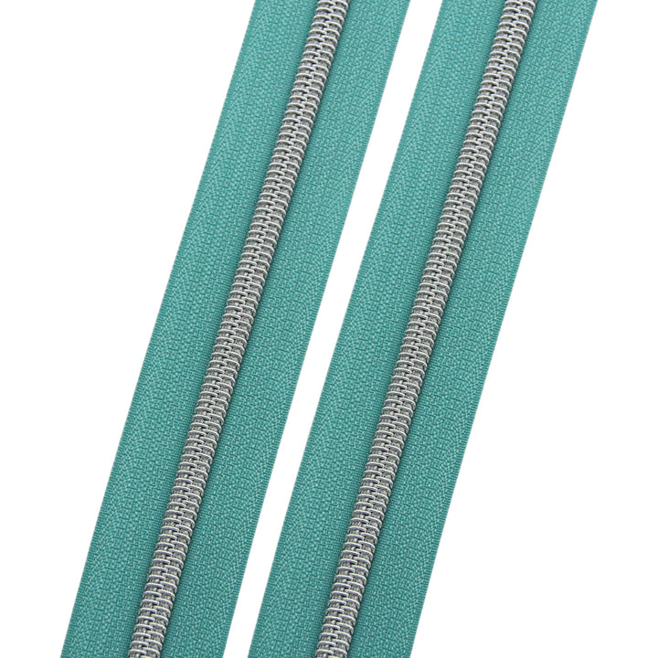 Happy Tears - #5 Silver Nylon Coil Zipper Tape