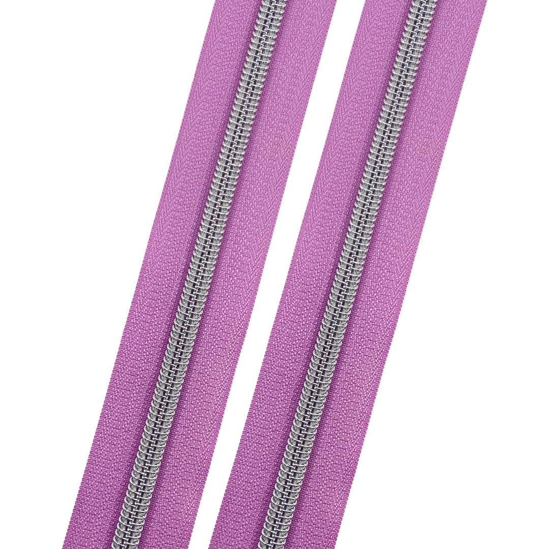 I Lilac You - #5 Silver Nylon Coil Zipper Tape