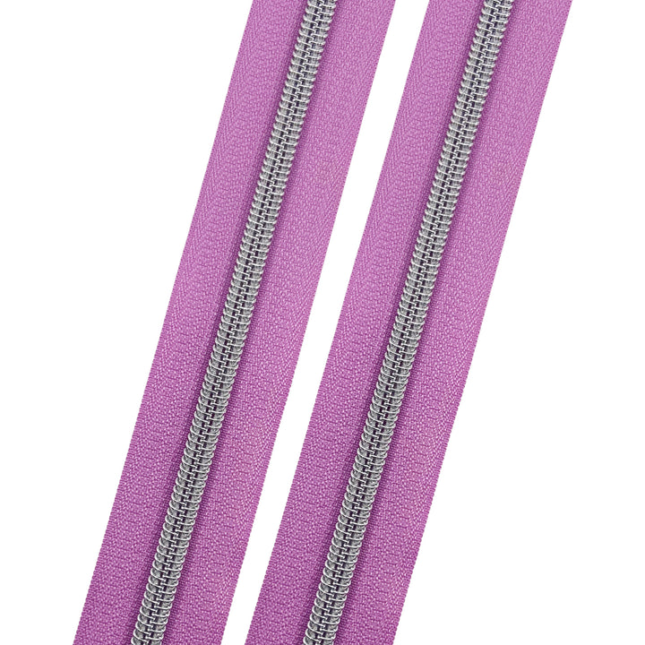 I Lilac You - #5 Silver Nylon Coil Zipper Tape
