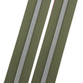 Moss - #5 Silver Nylon Coil Zipper Tape