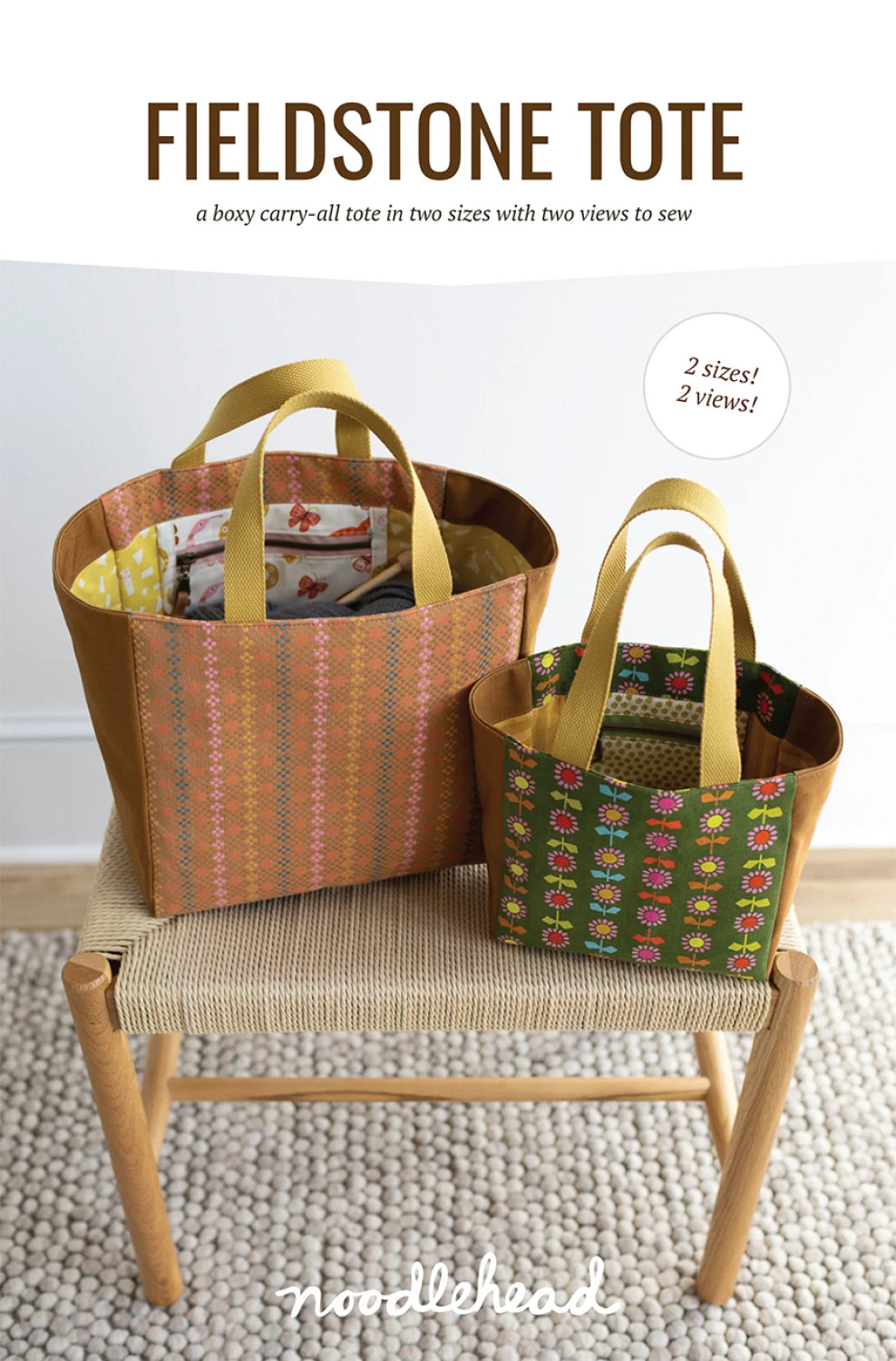 Fieldstone Tote by Noodlehead - Printed Paper Pattern