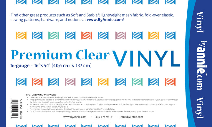 Premium Clear Vinyl - 16 Gauge