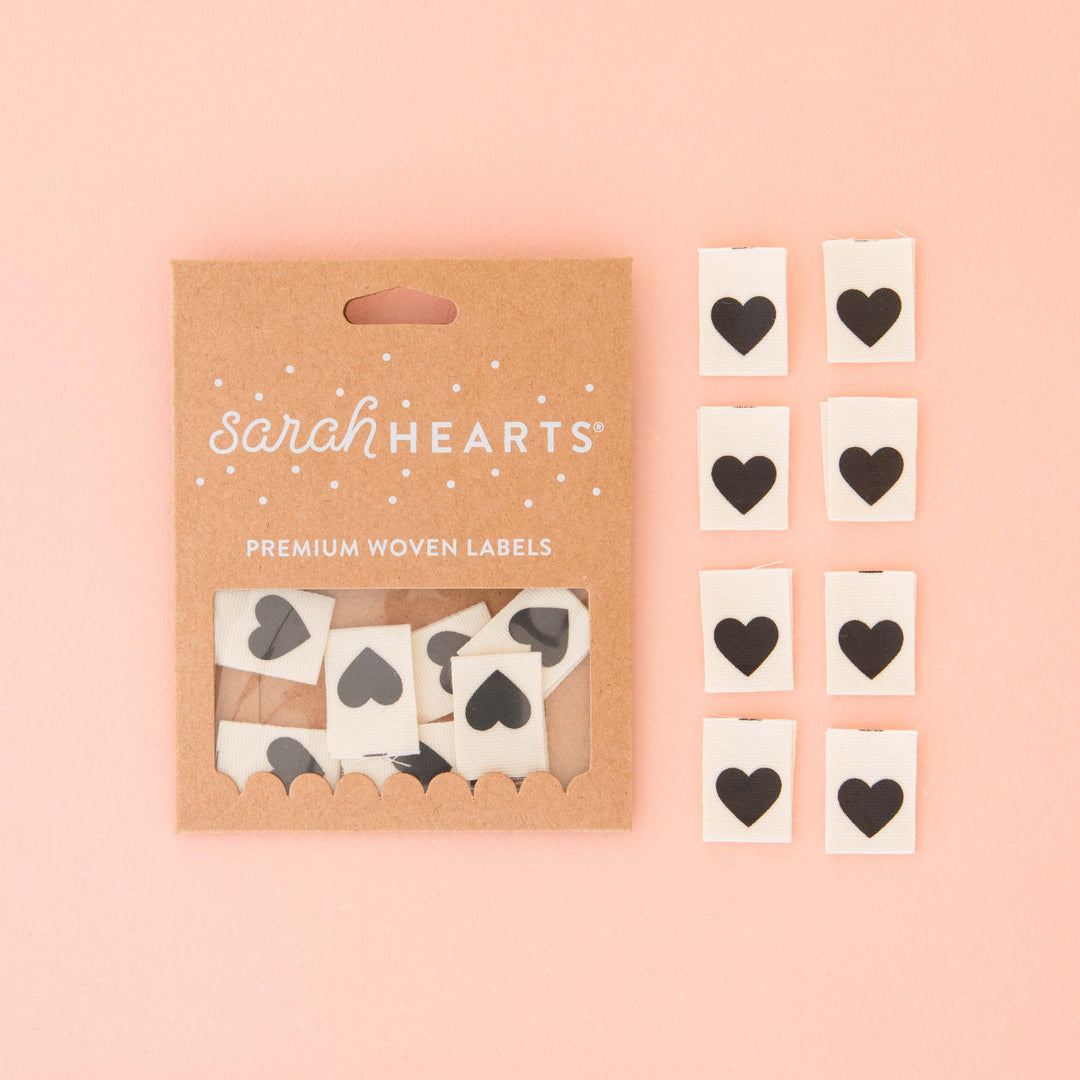 Black Heart - Woven Labels