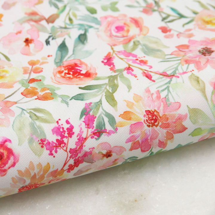 Blooming Elegance  - Lightweight Water Resistant Canvas