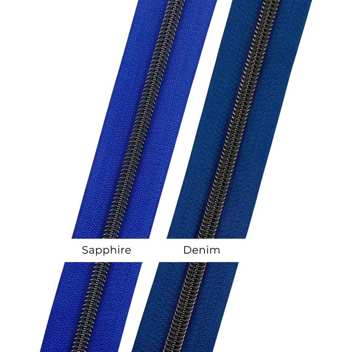 Sapphire - #5 Gunmetal Nylon Coil Zipper Tape