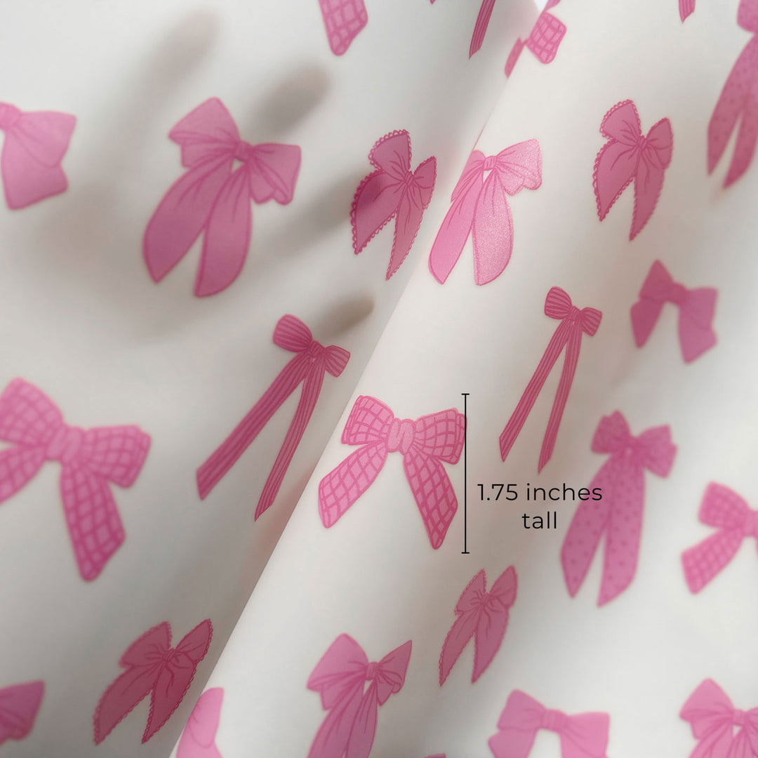 Pretty Pink Bows - Printed Jelly Vinyl