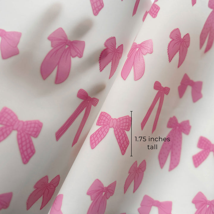 Pretty Pink Bows - Printed Jelly Vinyl