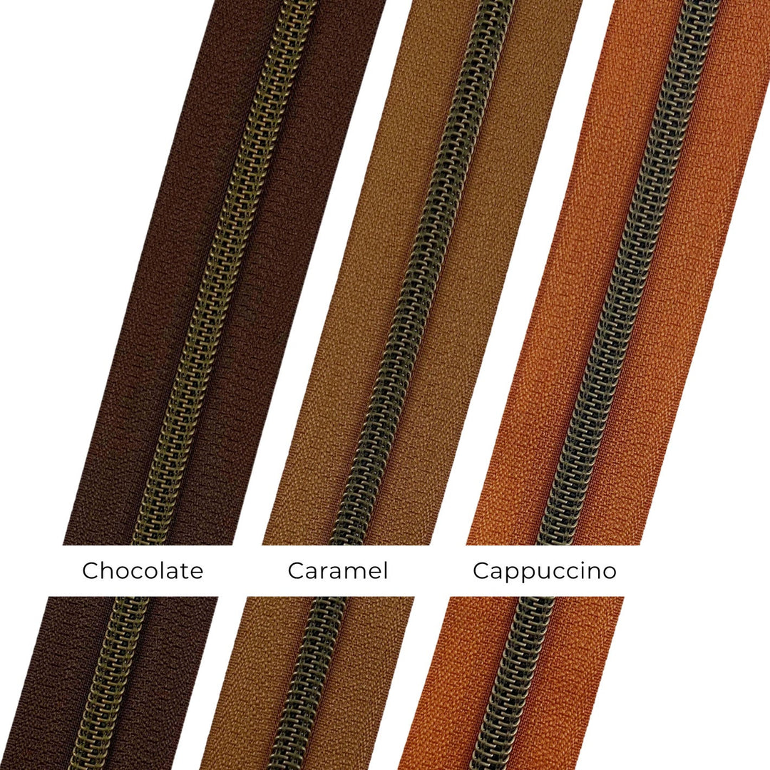 Chocolate - #5 Bronze Nylon Coil Zipper Tape