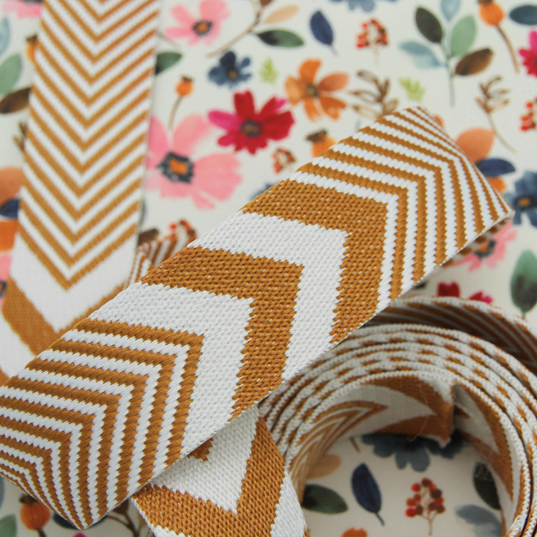 Caramel Praline - Summit Jacquard Webbing