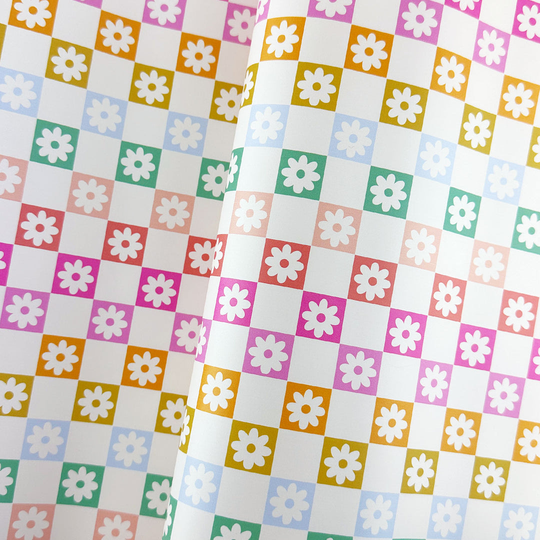 Checkered Daisies - Printed Jelly Vinyl