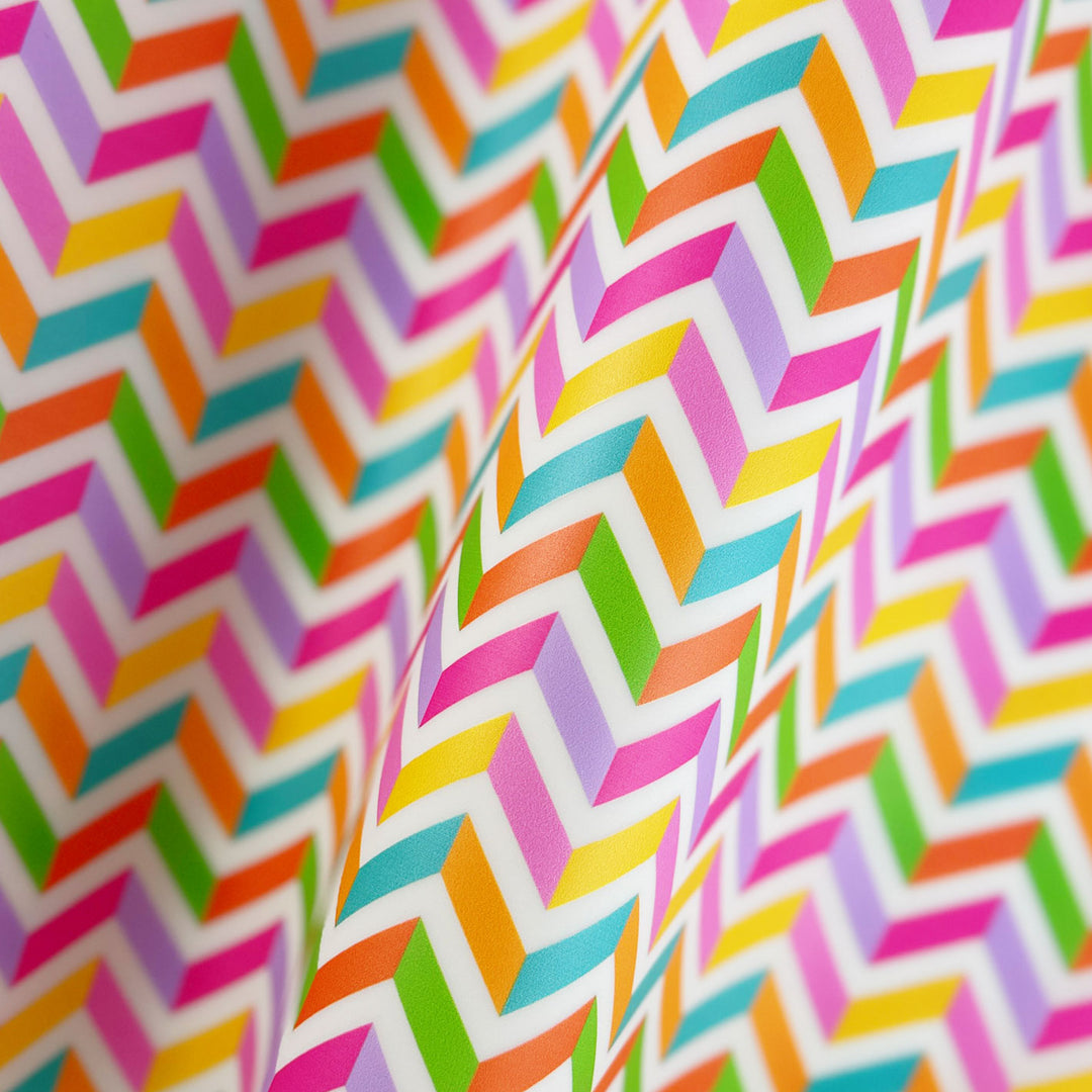 Cheerful Chevron - Printed Jelly Vinyl