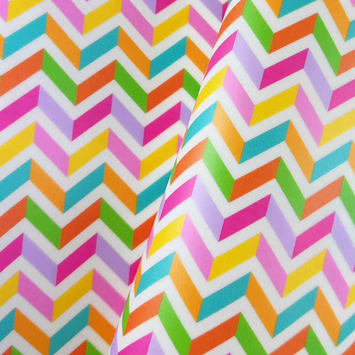 Cheerful Chevron - Printed Jelly Vinyl