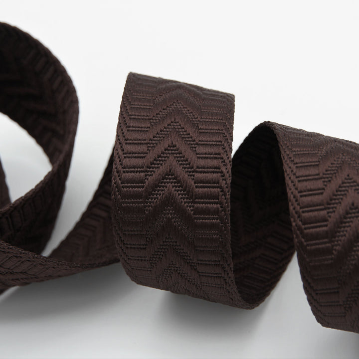 90% Cocoa - Trailmark Jacquard Webbing