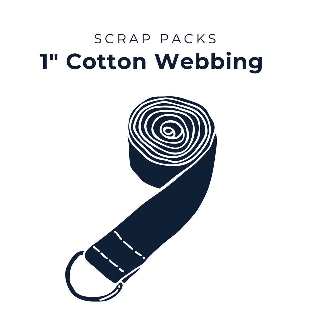 Cotton Webbing Scrap Packs - 1 Inch