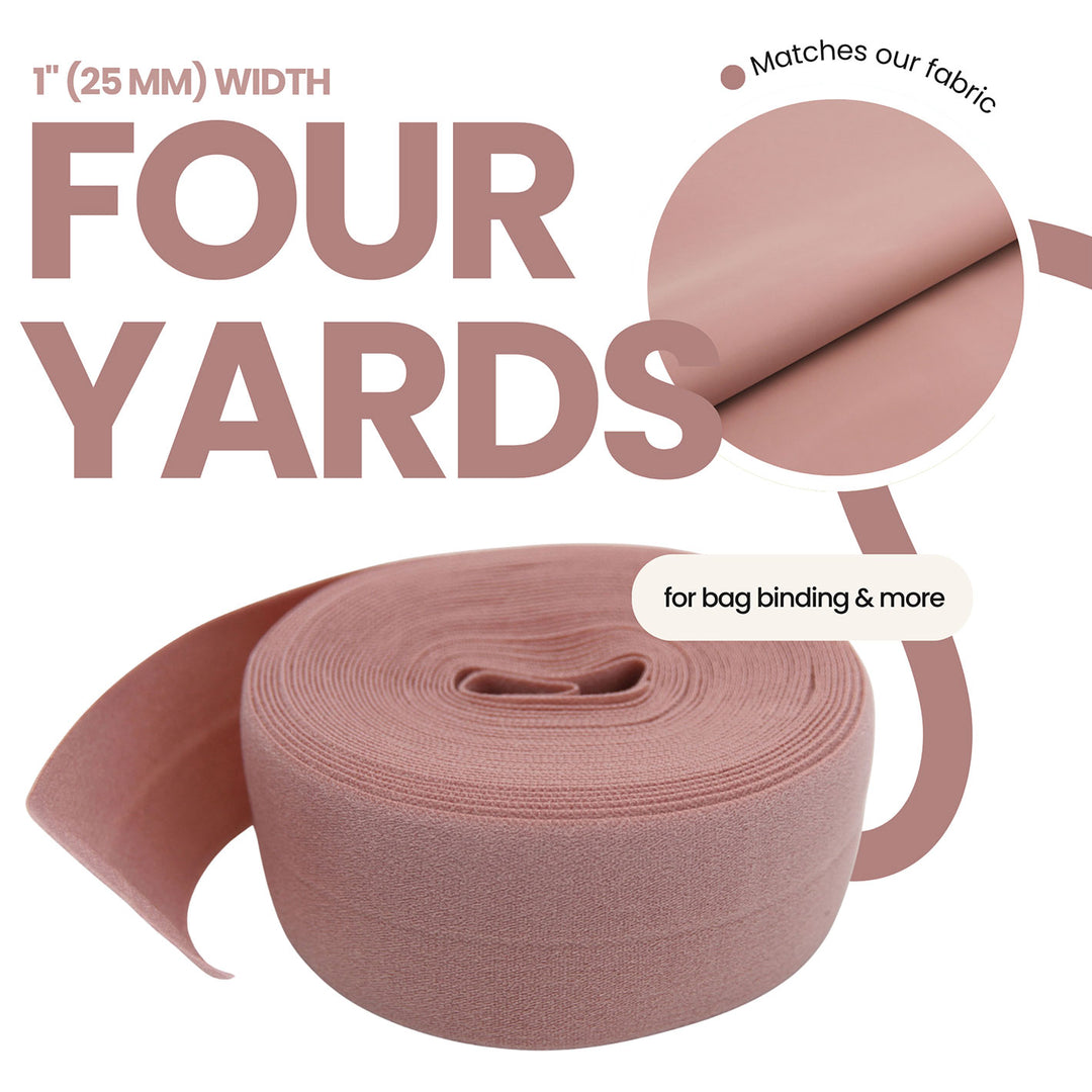 Dusty Rose - Fold-Over Elastic