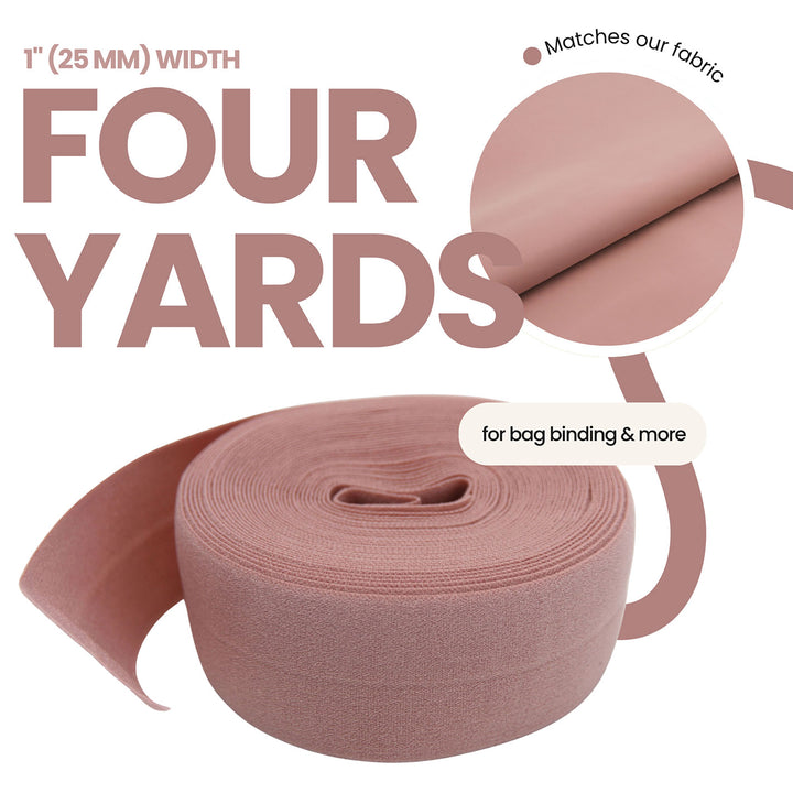 Dusty Rose - Fold-Over Elastic