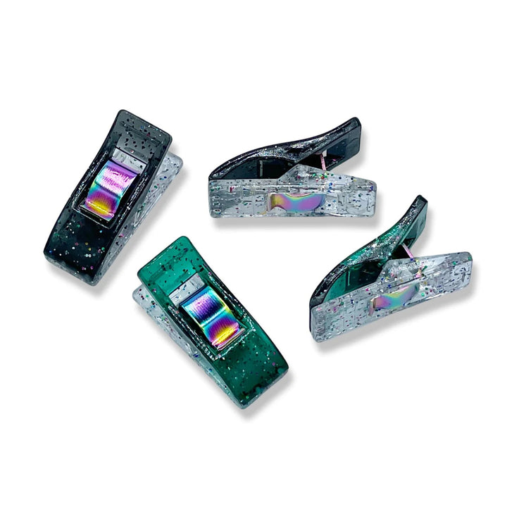 Emerald & Black Sewing Clips - Pack of 50
