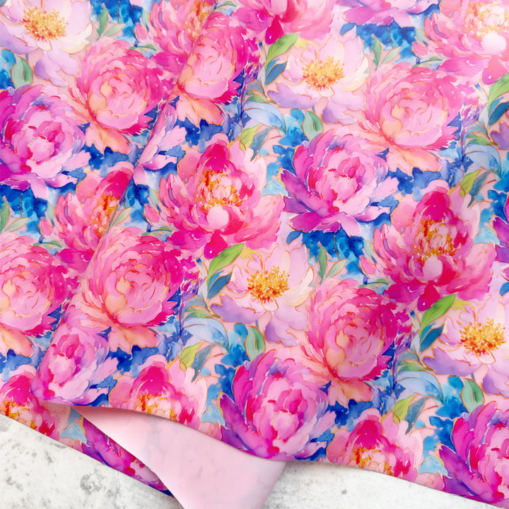 Golden Peonies - Printed Jelly Vinyl