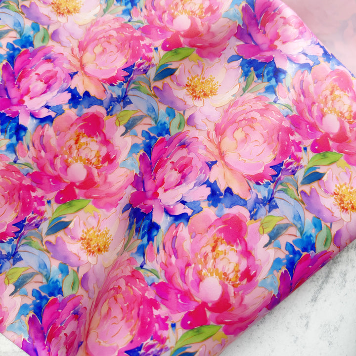 Golden Peonies - Printed Jelly Vinyl