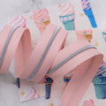 Heirloom Pink - #3 Silver Nylon Coil Zipper Tape