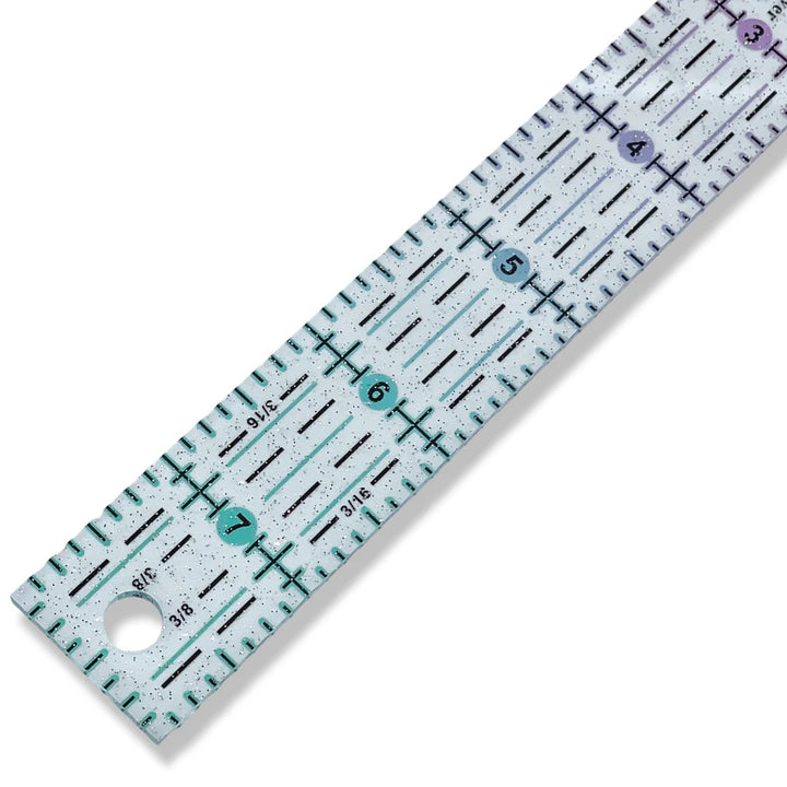 Clear Glitter Ruler - 1" x 8"