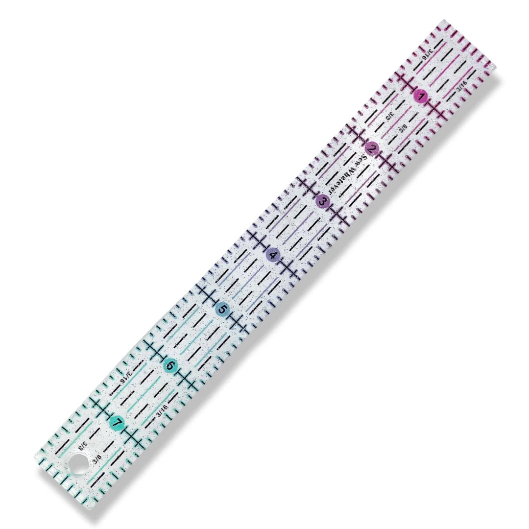 Clear Glitter Ruler - 1" x 8"