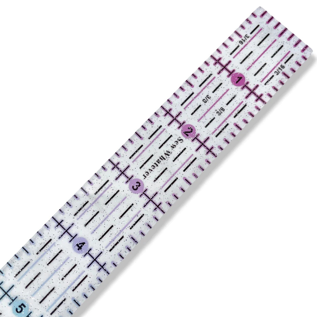 Clear Glitter Ruler - 1 x 8 – Zipper Valley