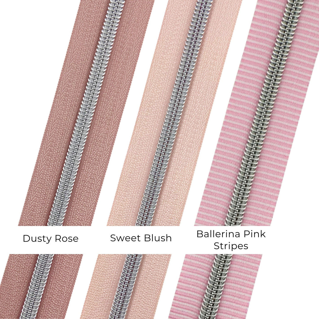Sweet Blush - #5 Silver Nylon Coil Zipper Tape