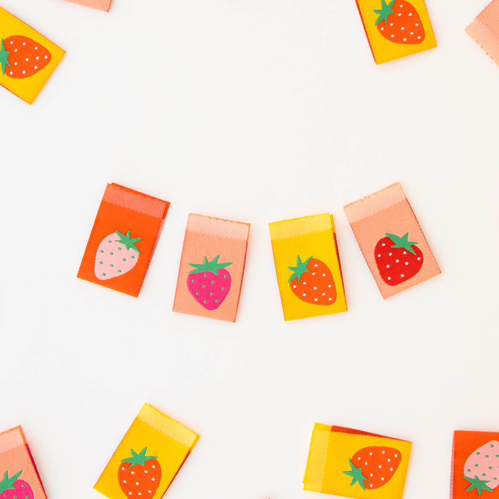 Strawberry Multipack - Woven Labels