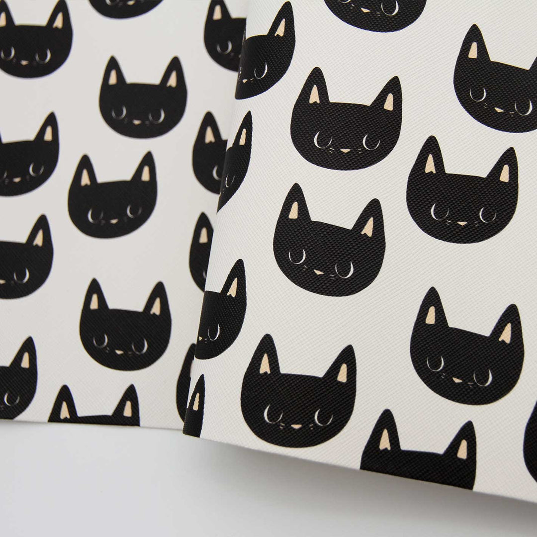 Midnight Meow - Printed Saffiano