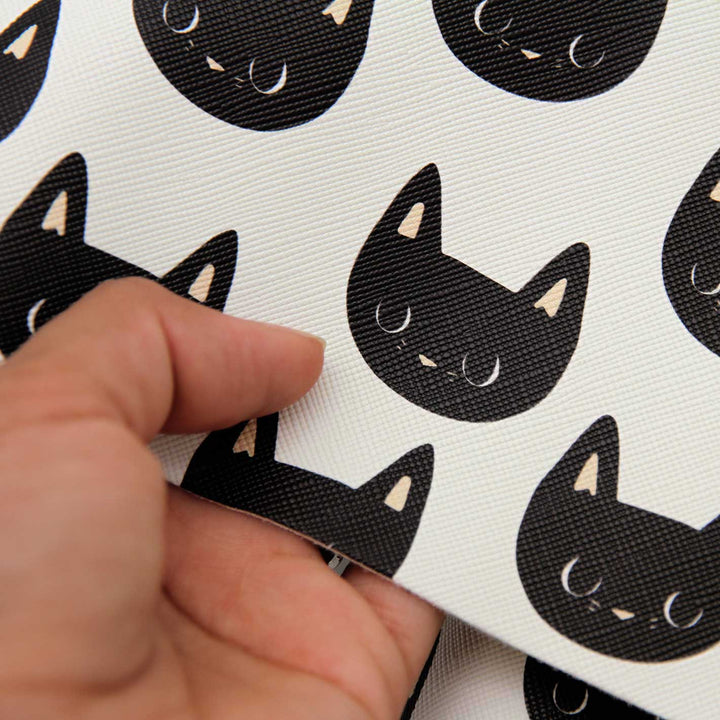 Midnight Meow - Printed Saffiano