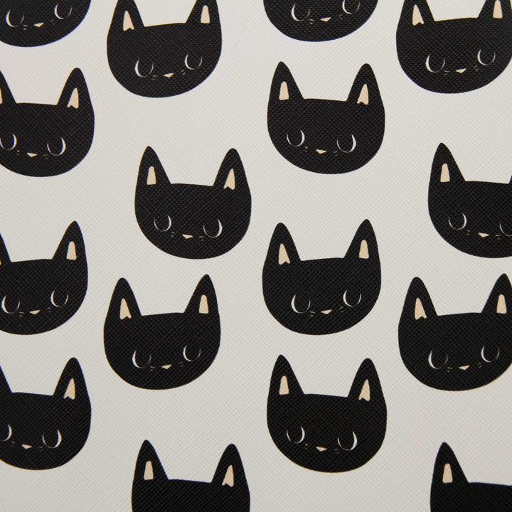 Midnight Meow - Printed Saffiano