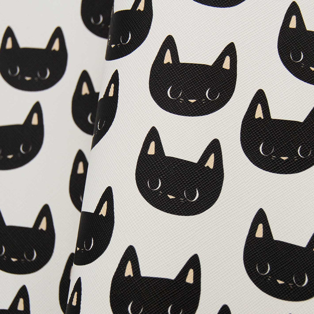 Midnight Meow - Printed Saffiano