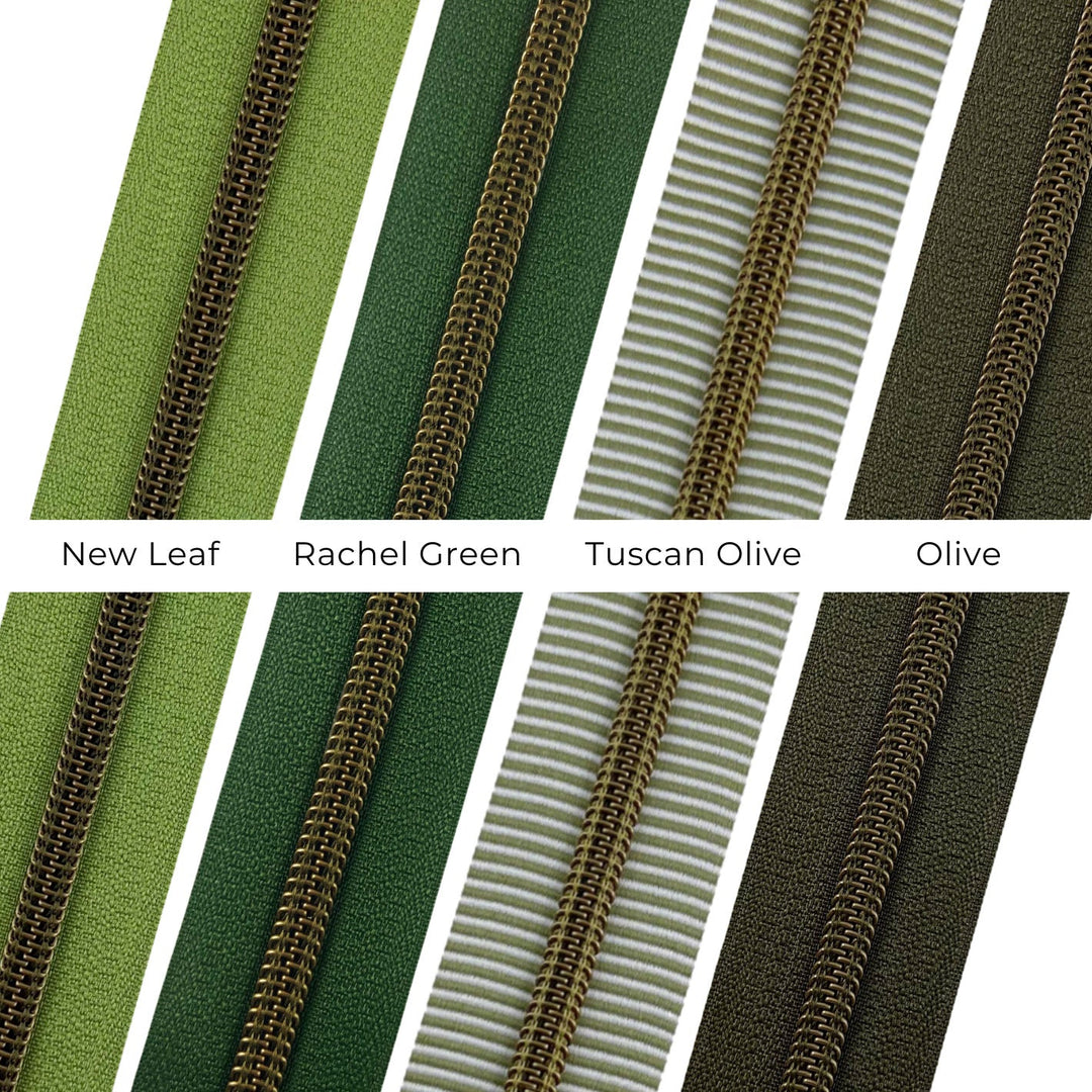 Olive - #5 Bronze Nylon Coil Zipper Tape
